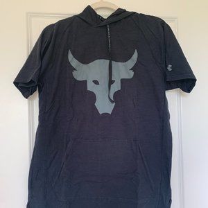 Under Armour long sleeve hoodie - Mens size Small, Black Project Rock